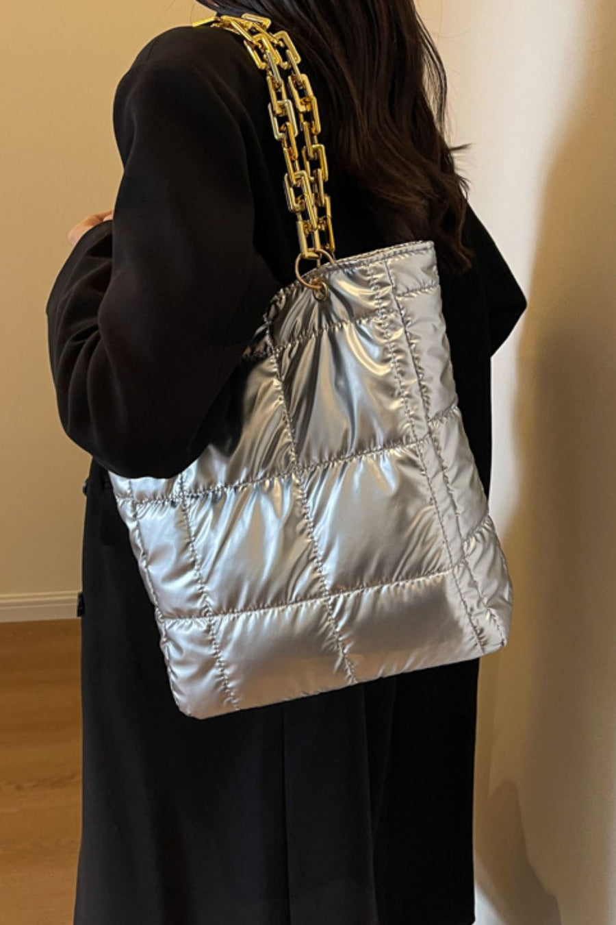 Bubble Texture Chain Handbag