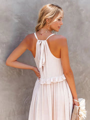 Razz Ruffled Tiered Maxi Dress with Pockets