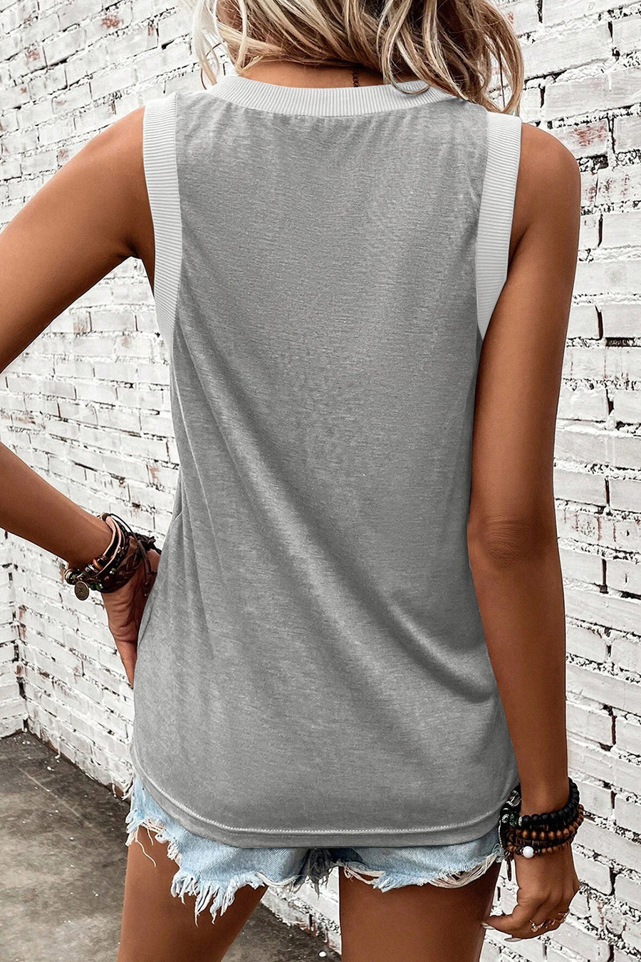 Kitty V-Neck Wide Strap Tank