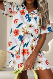 Flores Printed Top and Shorts Set