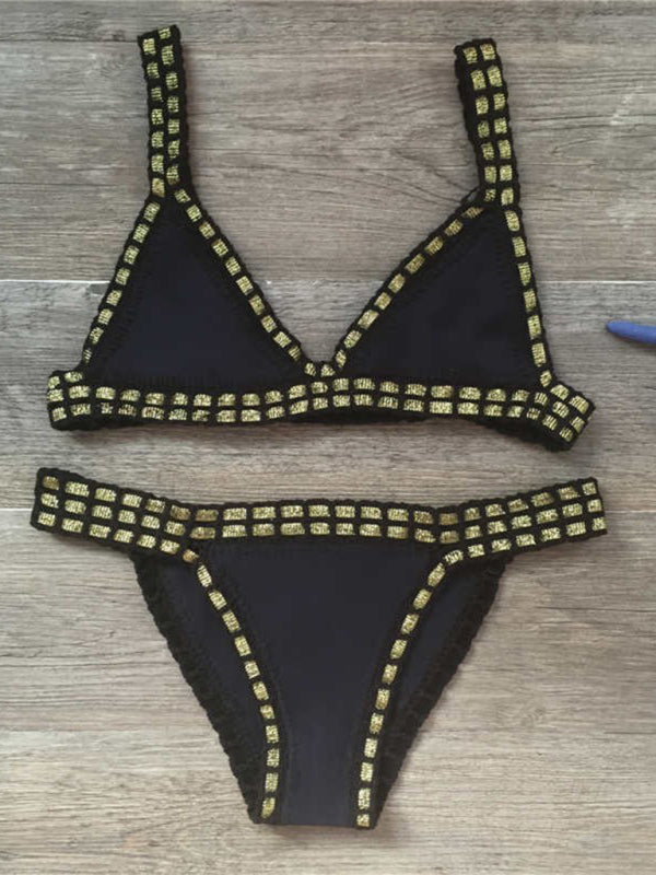 Eloise Hand Crocheted Panel Swimsuit Set