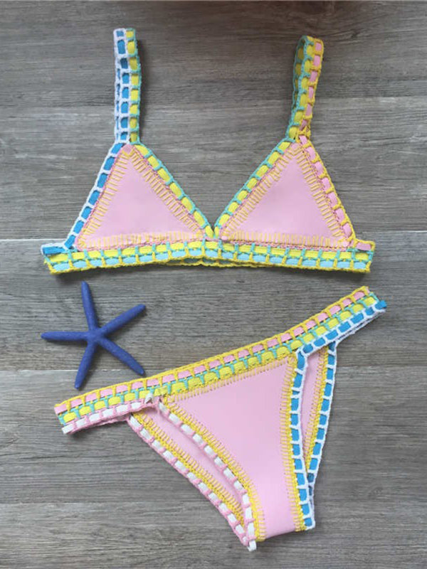 Eloise Hand Crocheted Panel Swimsuit Set