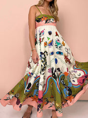 Winnie Cotton/Linen Graffiti Swing Dress