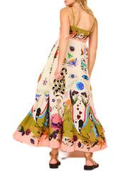 Winnie Cotton/Linen Graffiti Swing Dress