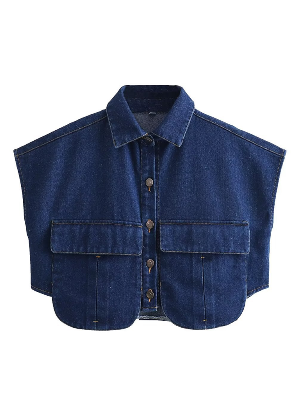 Heavenly Big Pocket Denim Top