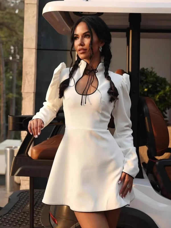 Classy Gal Tie Collar Dress