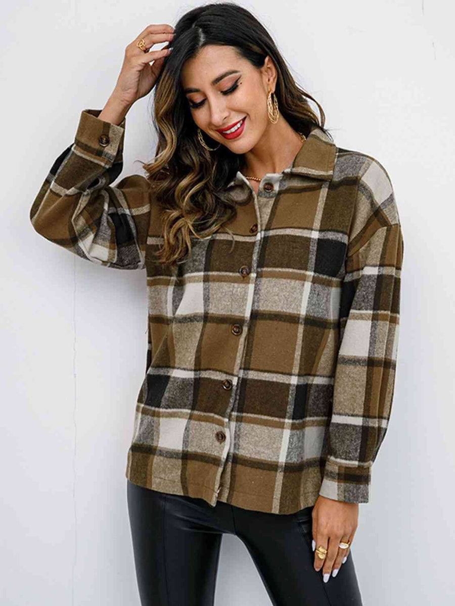 Checkmate Plaid Button Up Jacket