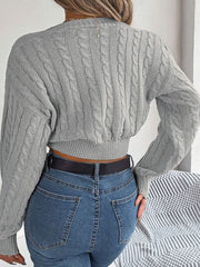 Barely The Twisted Cable-Knit V-Neck Sweater