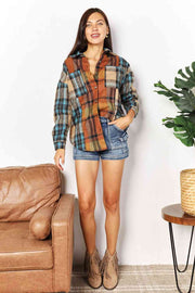 Debbie Plaid Shirt Jacket