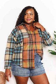 Debbie Plaid Shirt Jacket