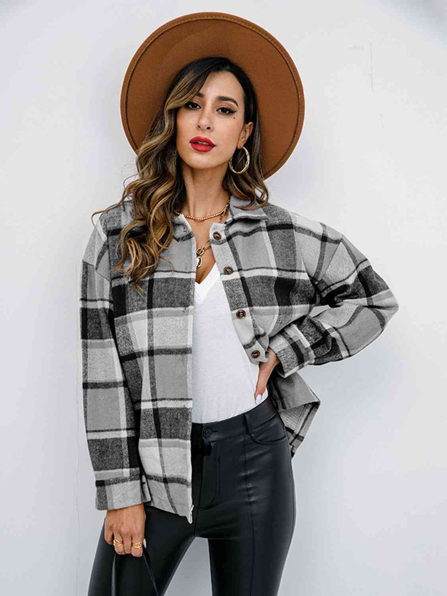 Checkmate Plaid Button Up Jacket