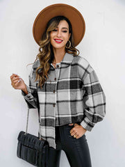 Checkmate Plaid Button Up Jacket