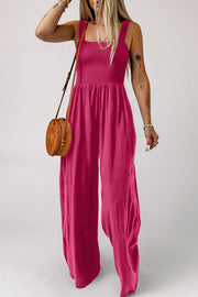 Sasha Smocked Wide Leg Jumpsuit