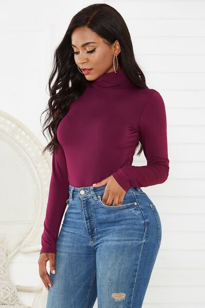 Stepping Out Turtleneck Long Sleeve Bodysuit