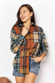 Debbie Plaid Shirt Jacket