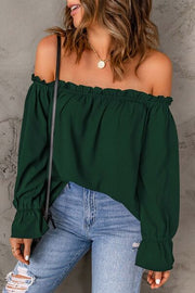 Fringilla Off-Shoulder Flounce Sleeve Blouse