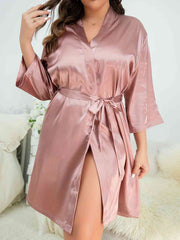 Bubbles Plus Size Tie Waist Robe