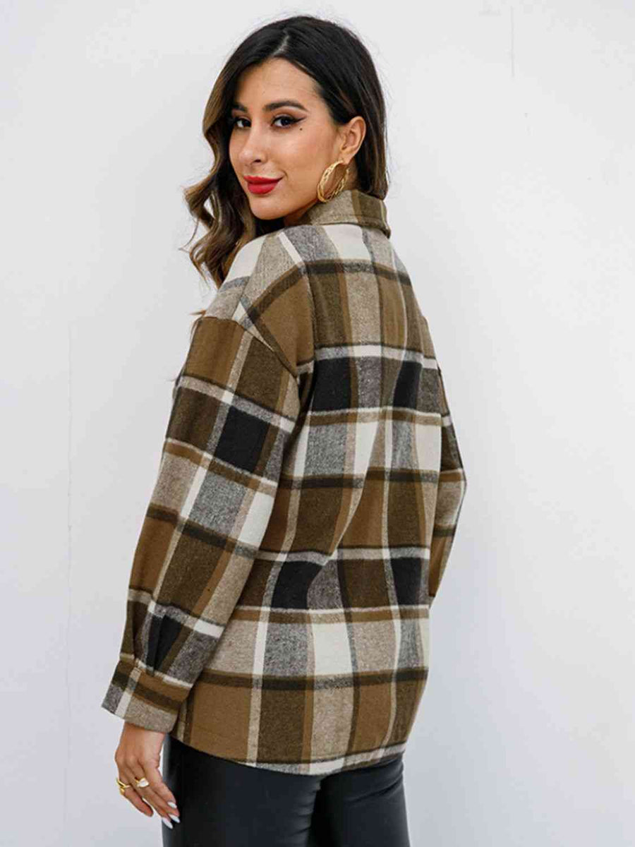 Checkmate Plaid Button Up Jacket