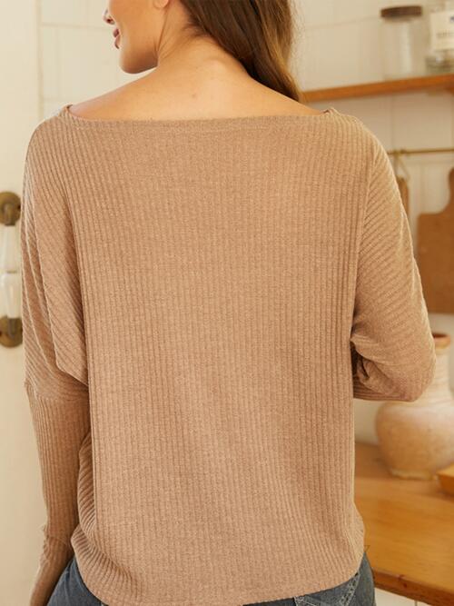 Major Impact Ribbed Knit Top