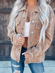 Smitten Studded Button-Down Jacket