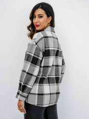 Checkmate Plaid Button Up Jacket