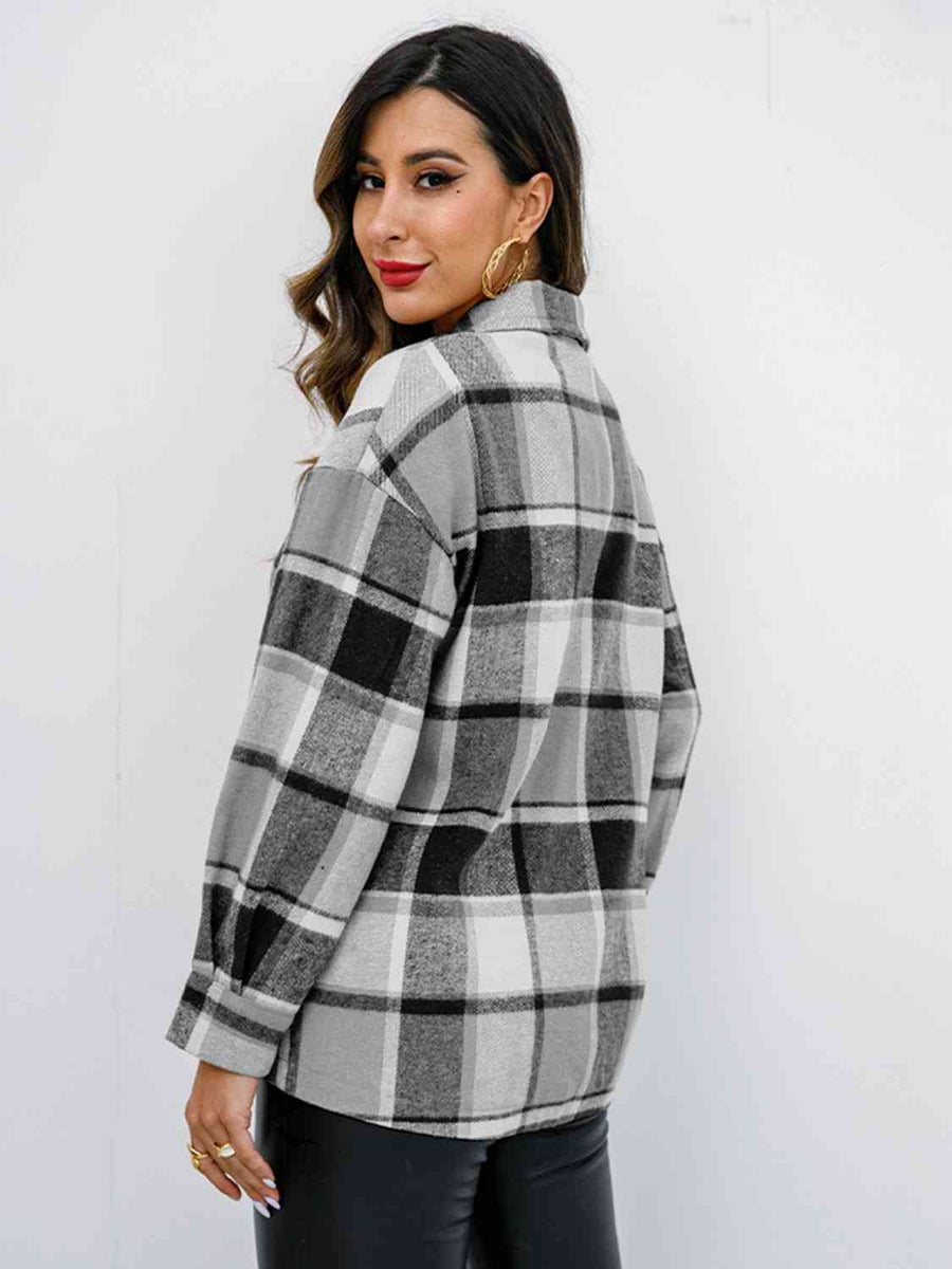 Checkmate Plaid Button Up Jacket