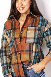 Debbie Plaid Shirt Jacket