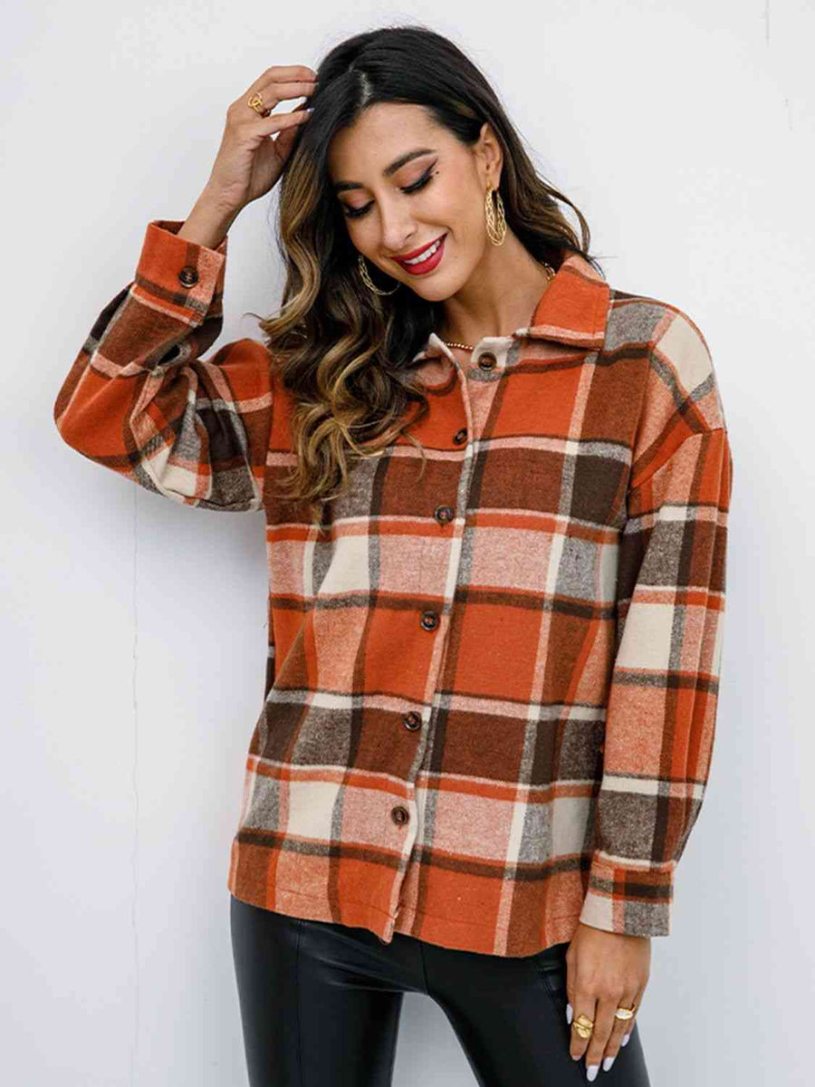 Checkmate Plaid Button Up Jacket