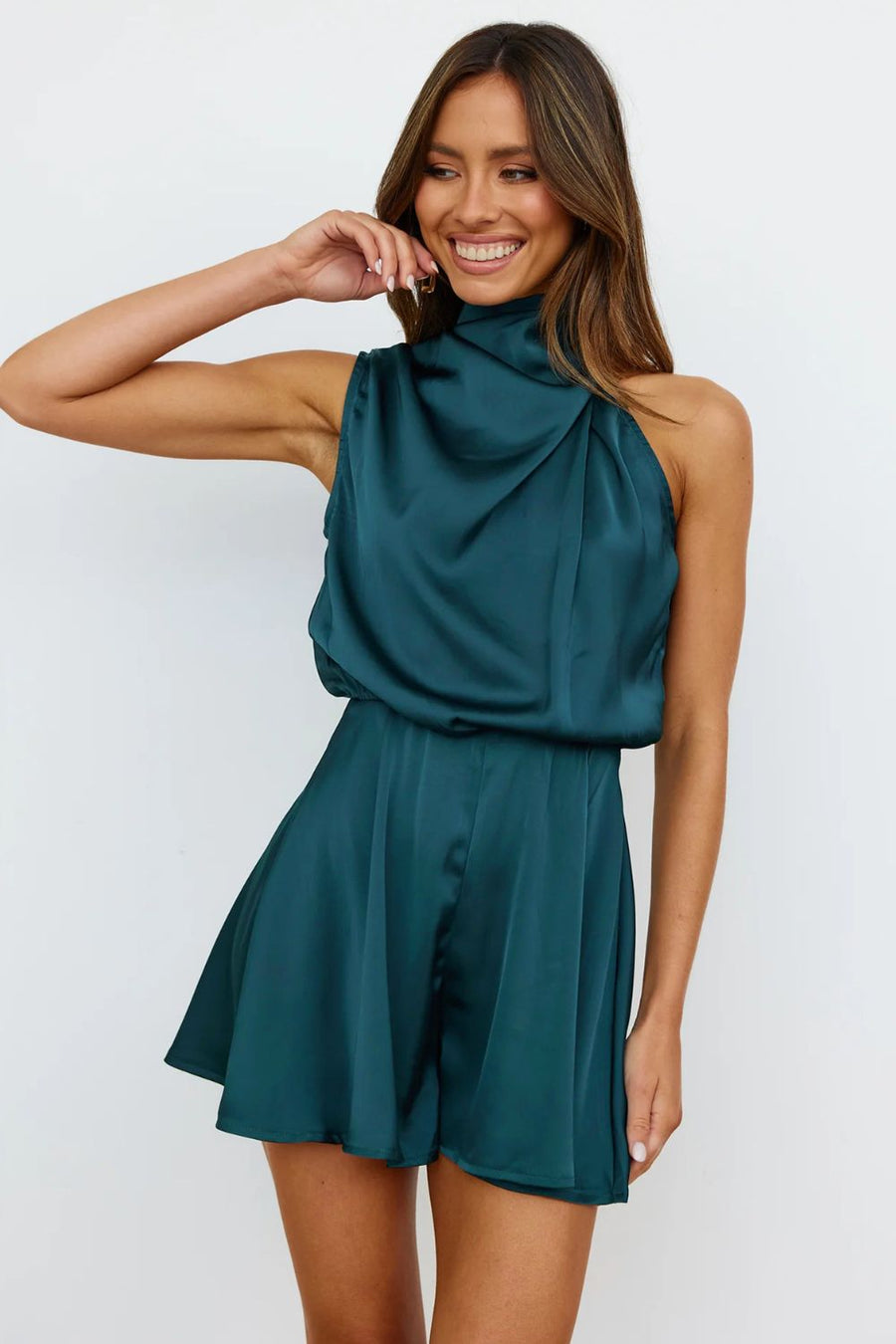 Thalia Turtleneck Sleeveless Romper