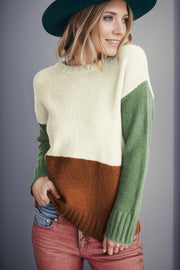 Yogi Color Block Sweater