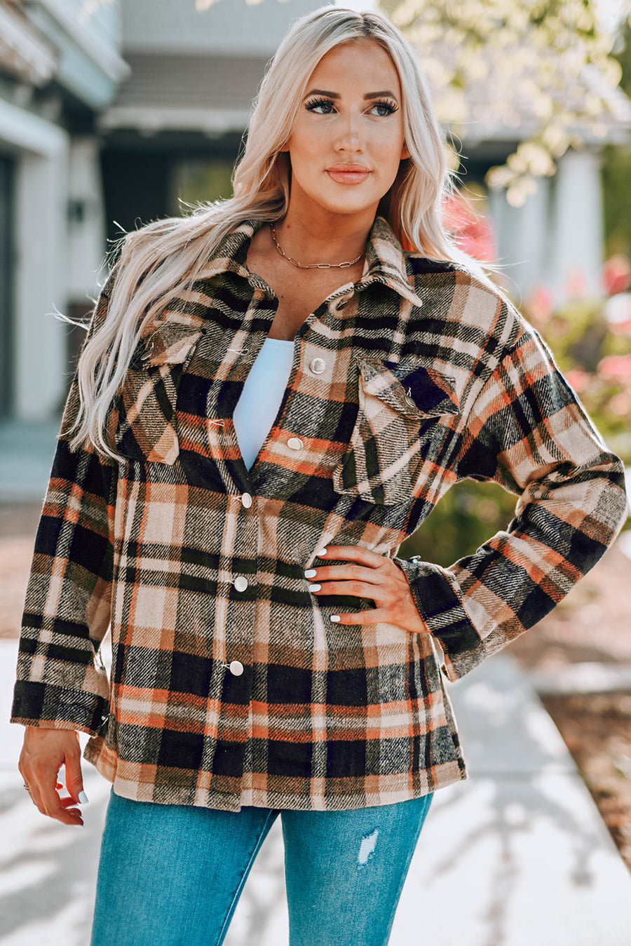 Double Take Plaid Shirt