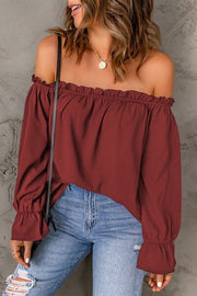 Fringilla Off-Shoulder Flounce Sleeve Blouse