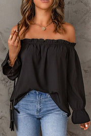 Fringilla Off-Shoulder Flounce Sleeve Blouse