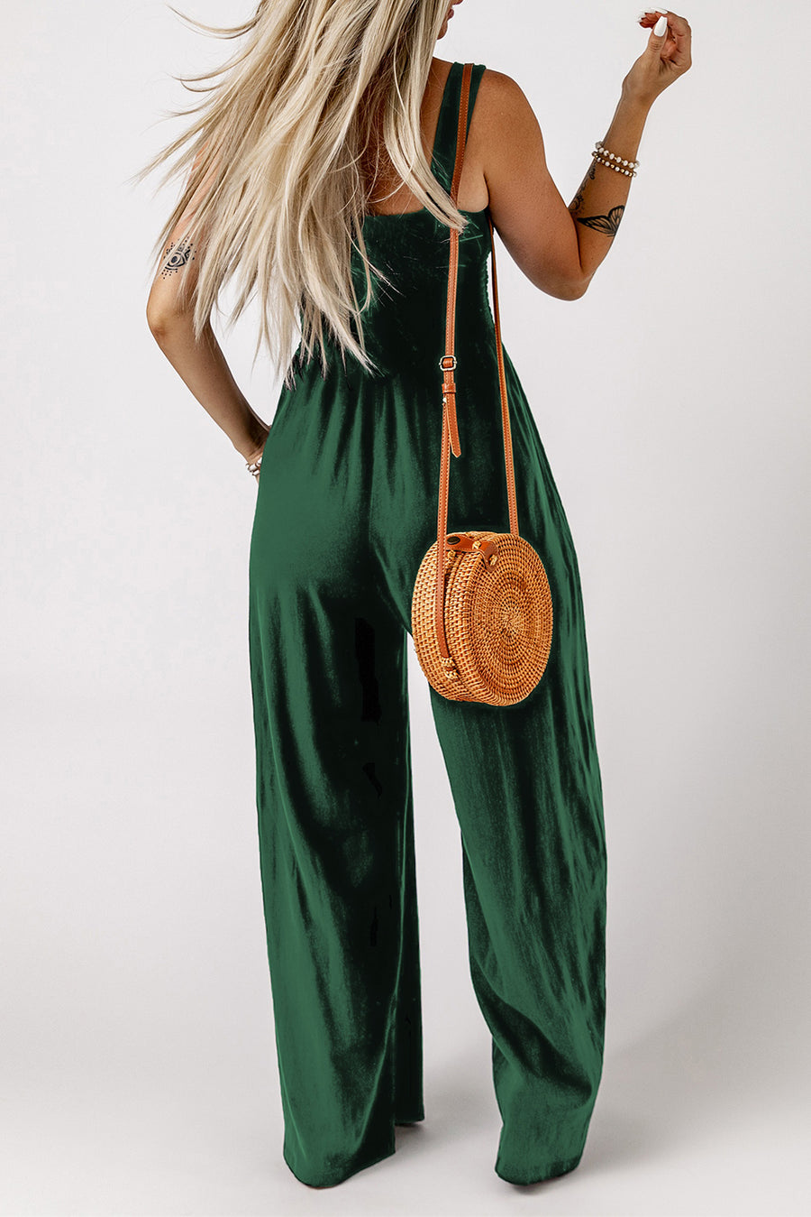 Sasha Smocked Wide Leg Jumpsuit