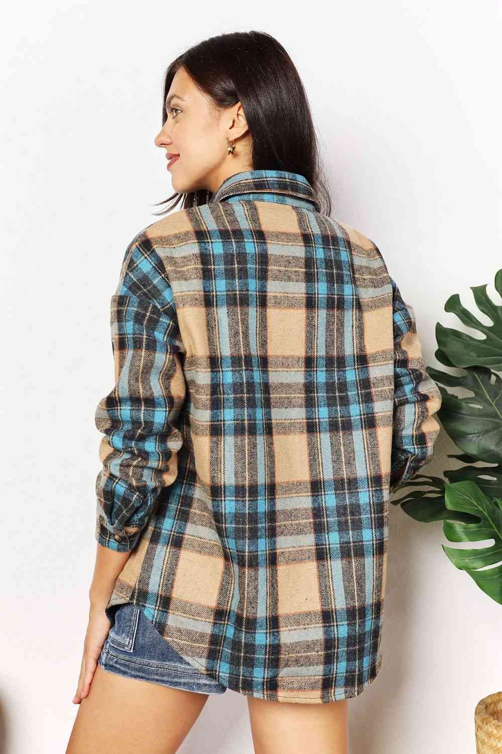 Debbie Plaid Shirt Jacket