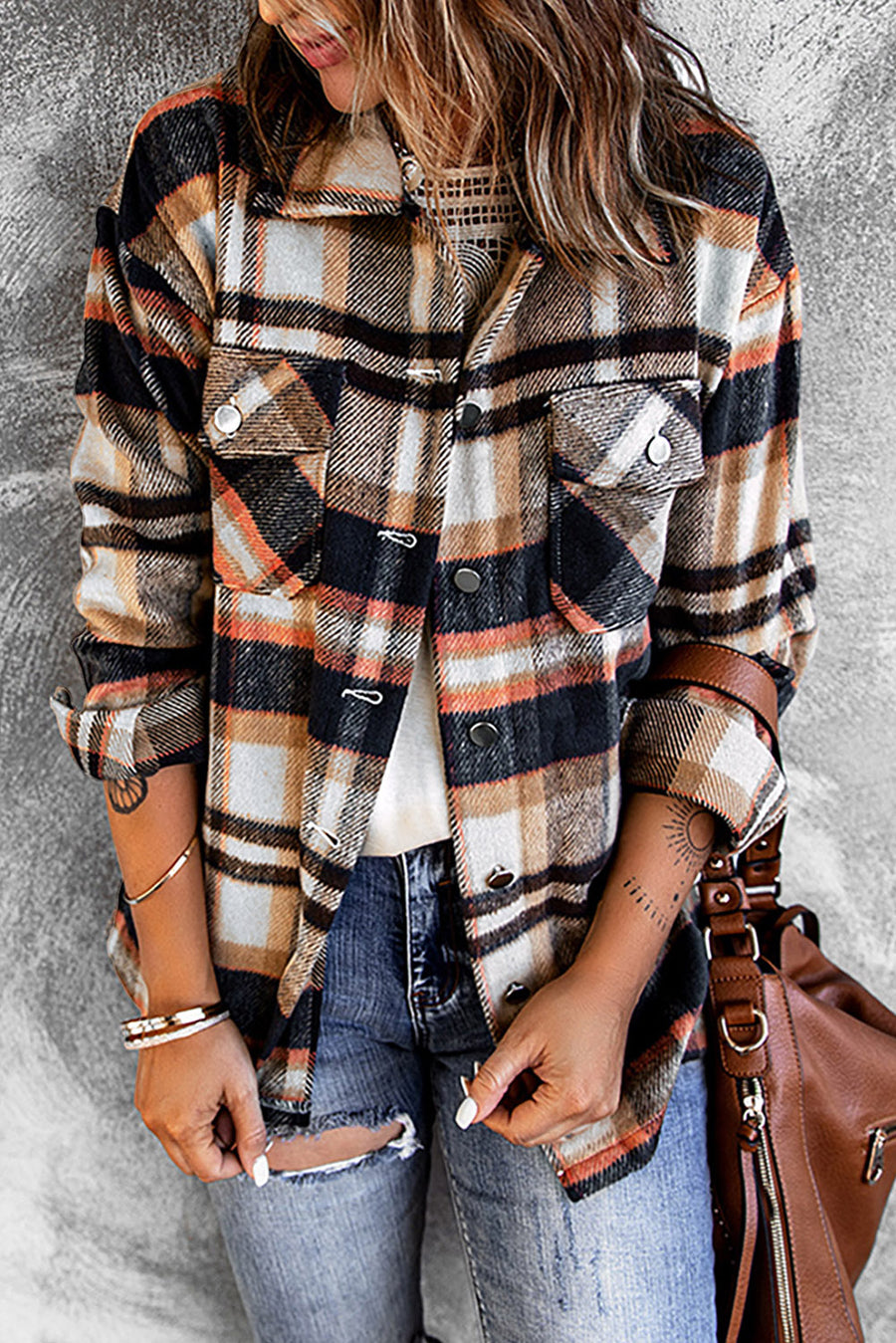 Double Take Plaid Shirt