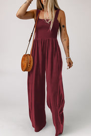 Sasha Smocked Wide Leg Jumpsuit