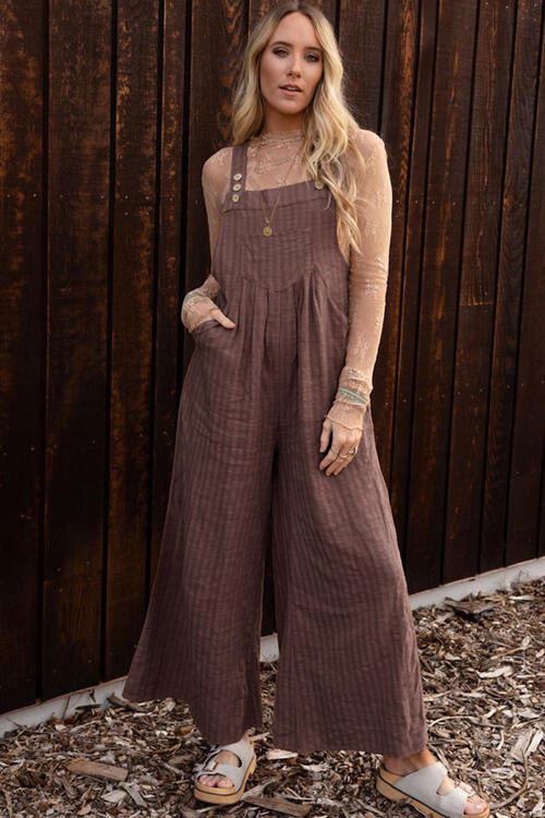 Tye Me Wide Leg Overalls