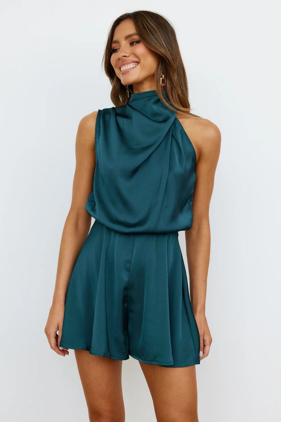 Thalia Turtleneck Sleeveless Romper