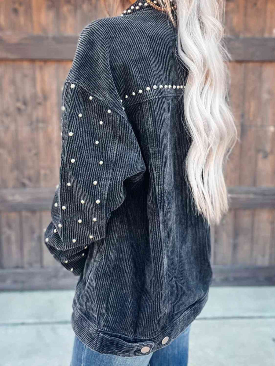 Smitten Studded Button-Down Jacket