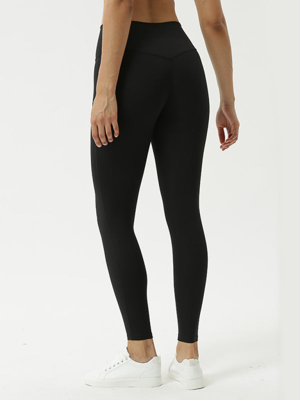 Elora High Waist Yoga Leggings - Black