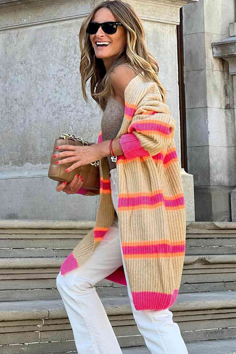 Kitty Cat Ribbed Long Sleeve Cardigan