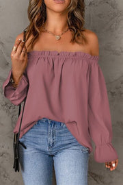 Fringilla Off-Shoulder Flounce Sleeve Blouse