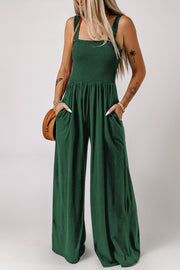 Sasha Smocked Wide Leg Jumpsuit