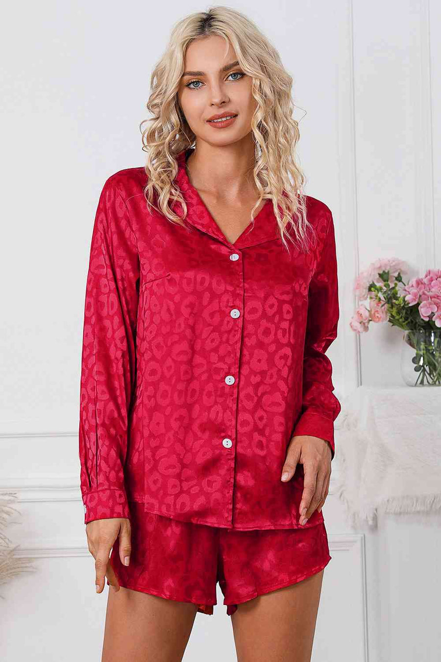 Night Whisper Shirt and Shorts Lounge Set