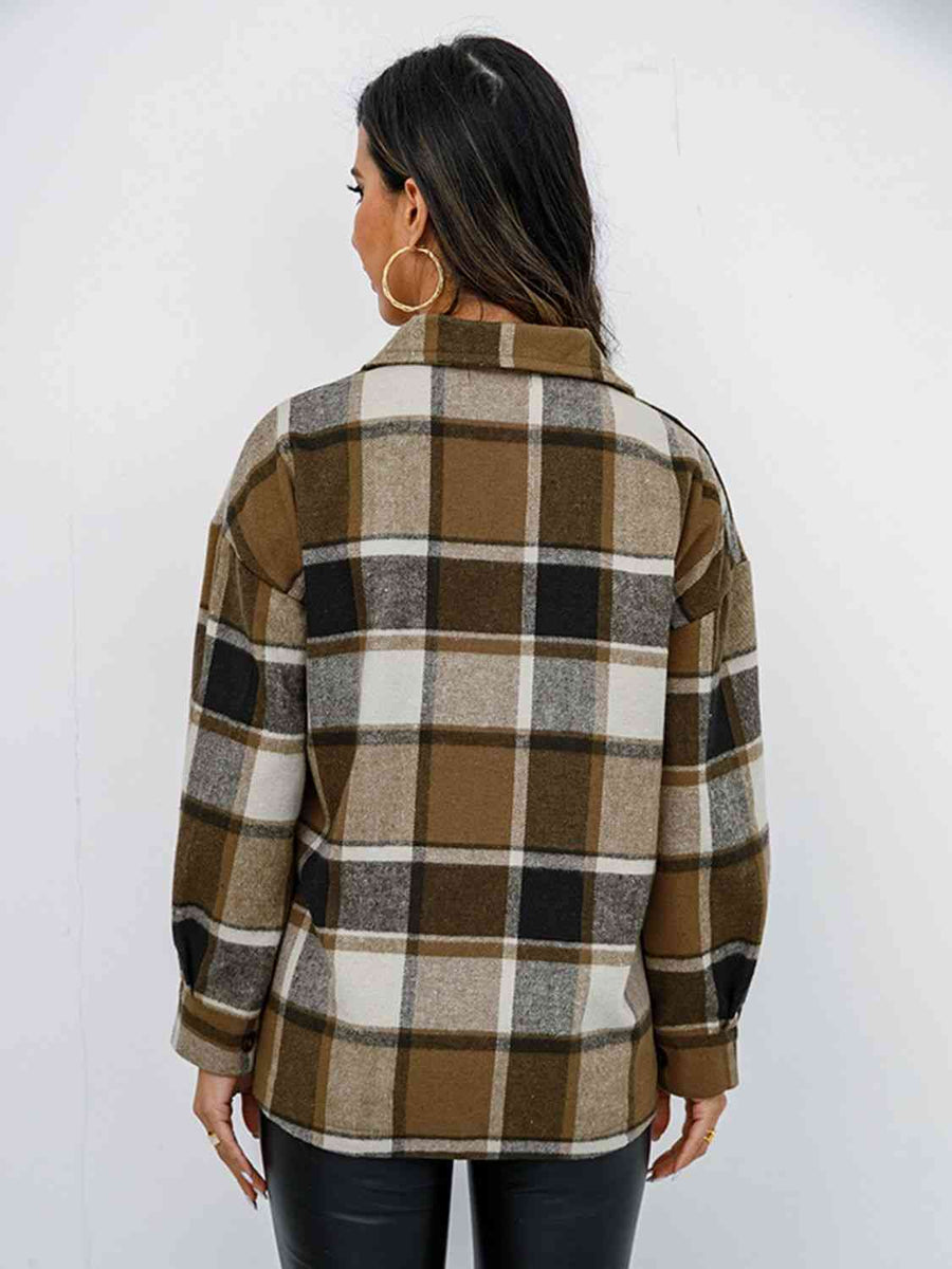 Checkmate Plaid Button Up Jacket