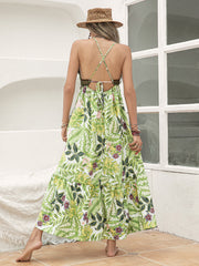 April Backless Printed Cami Dress