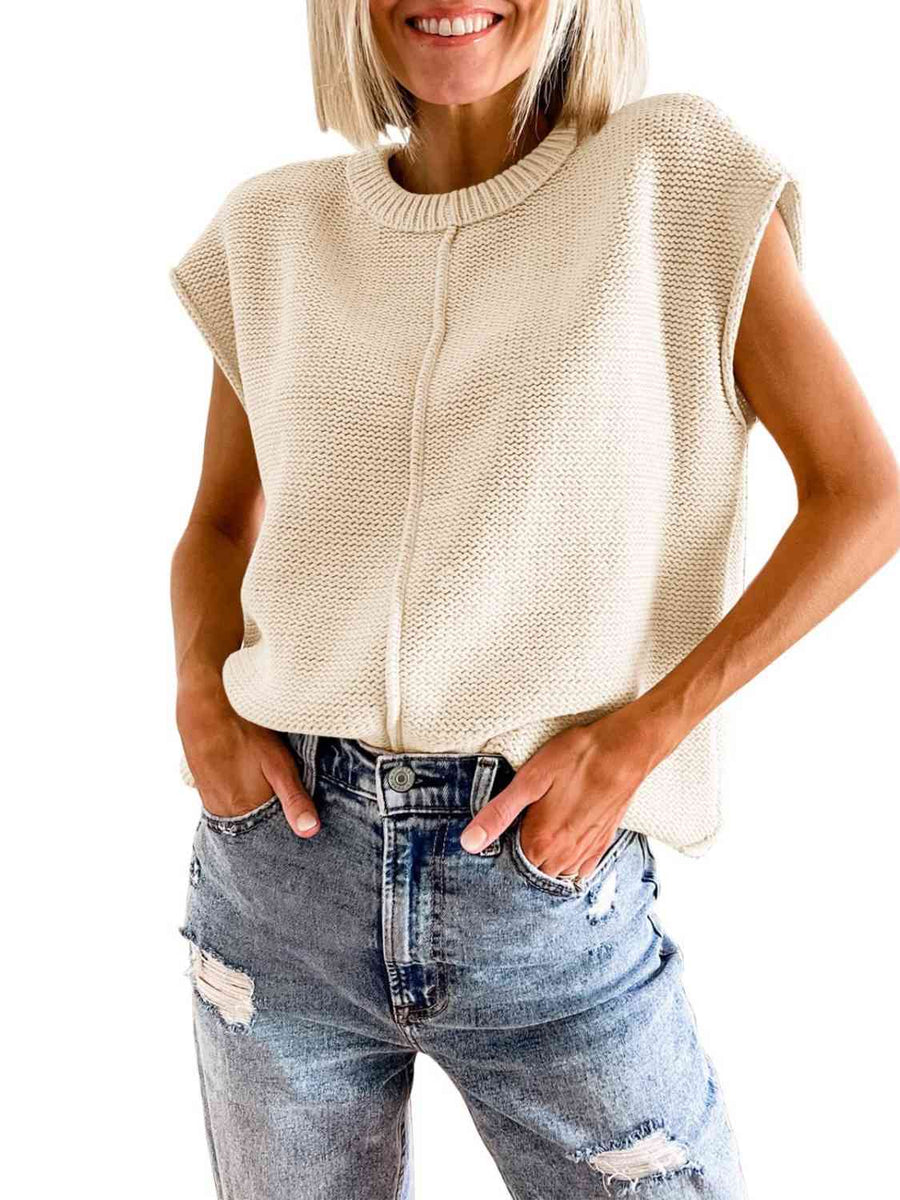 Camellia Cap Sleeve Sweater Vest