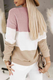 Hey You Color Block Sweater