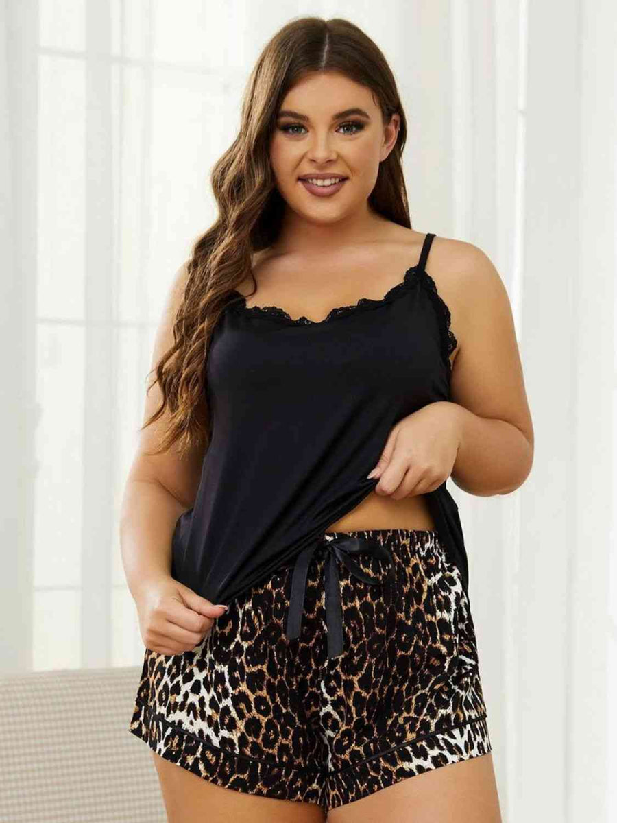 Ronia Plus Size Scoop Neck Pajama Set